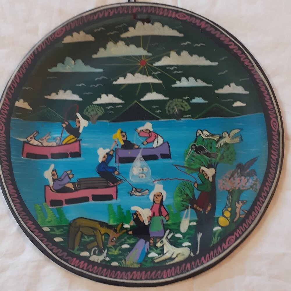 Mexican Folk Art Hanging Plate